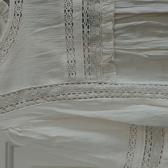 American Eagle Outfitters Bohemian Embroidered Top Blouse S - Picture 3 of 13